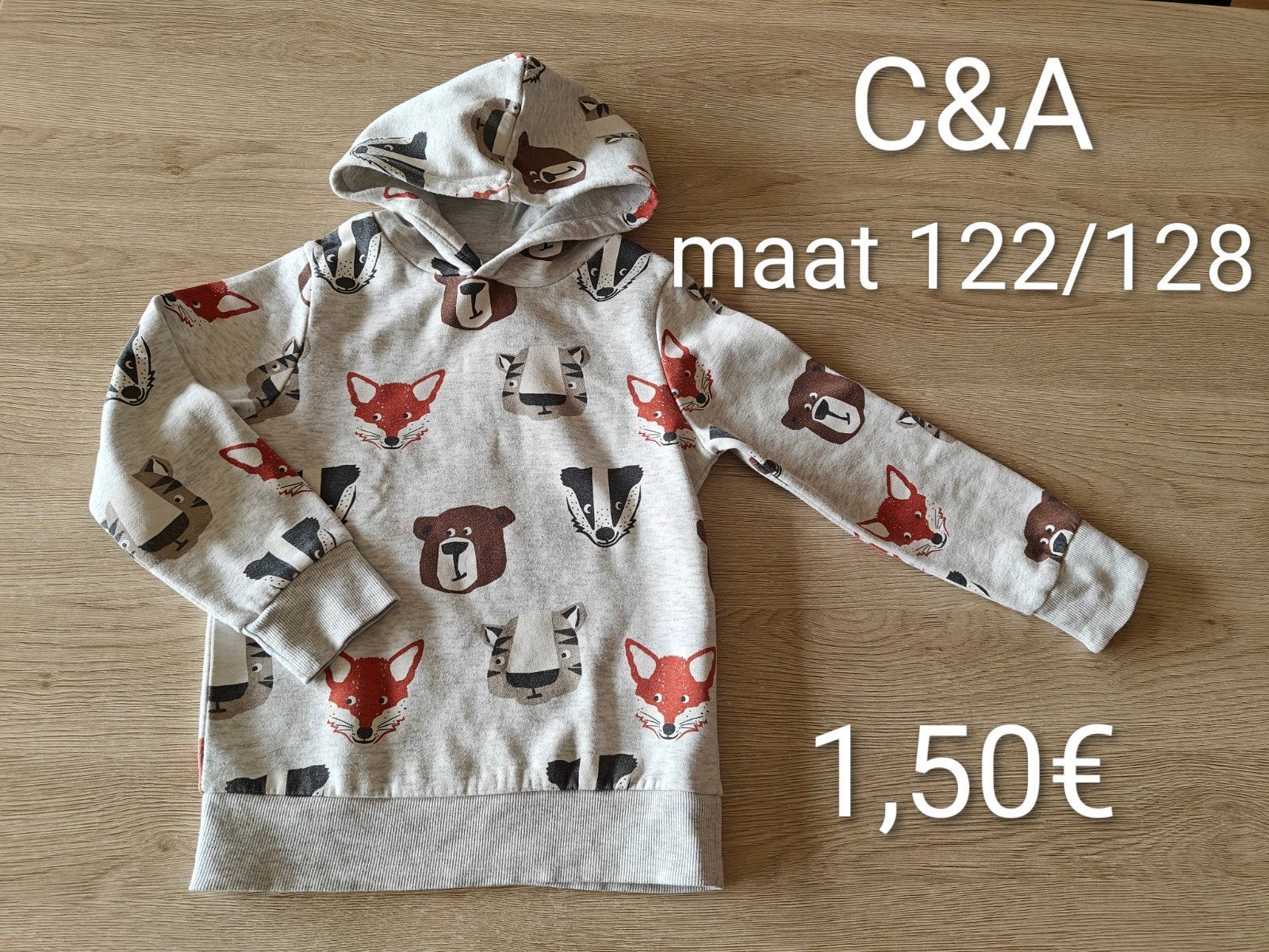 Pull met kap C&A maat 122/128 goede staat, Kinderen en Baby's, Kinderkleding | Maat 122, Gebruikt, C&A, Trui of Vest, Ophalen of Verzenden