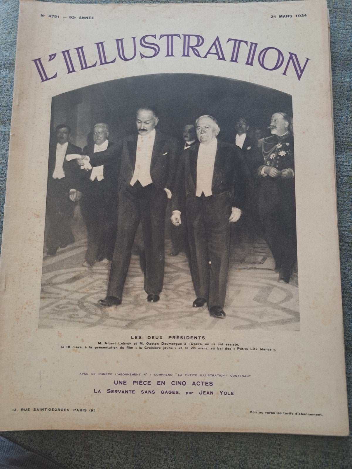 L'illustration 24 maart 1934, Ophalen of Verzenden