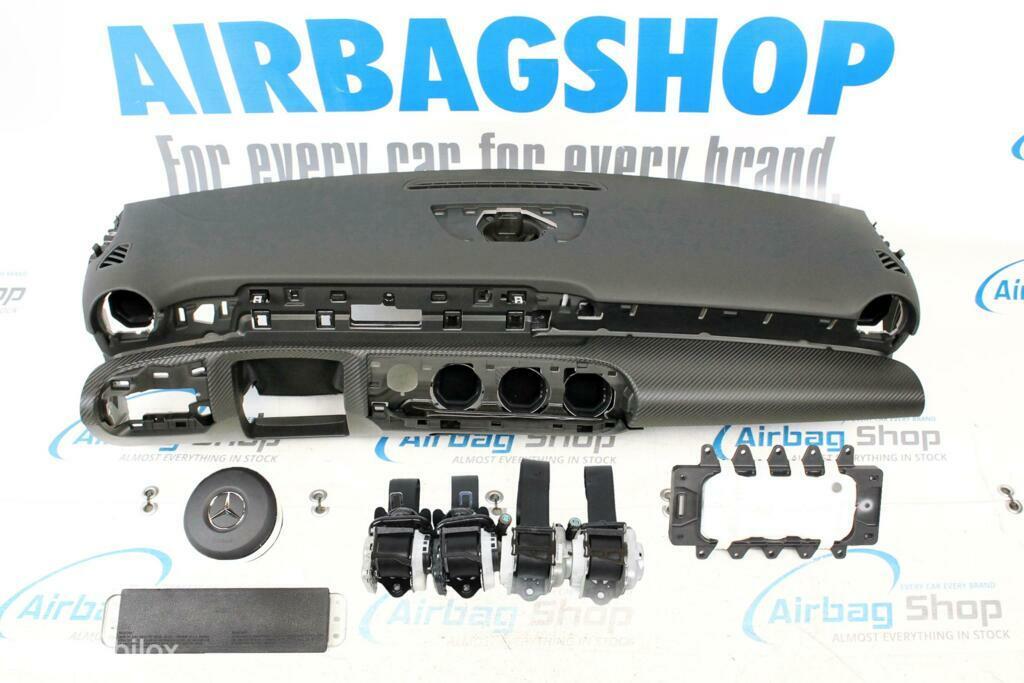 Airbag kit Tableau de bord noir avec carbon Mercedes W177, Gebruikt, Ophalen of Verzenden