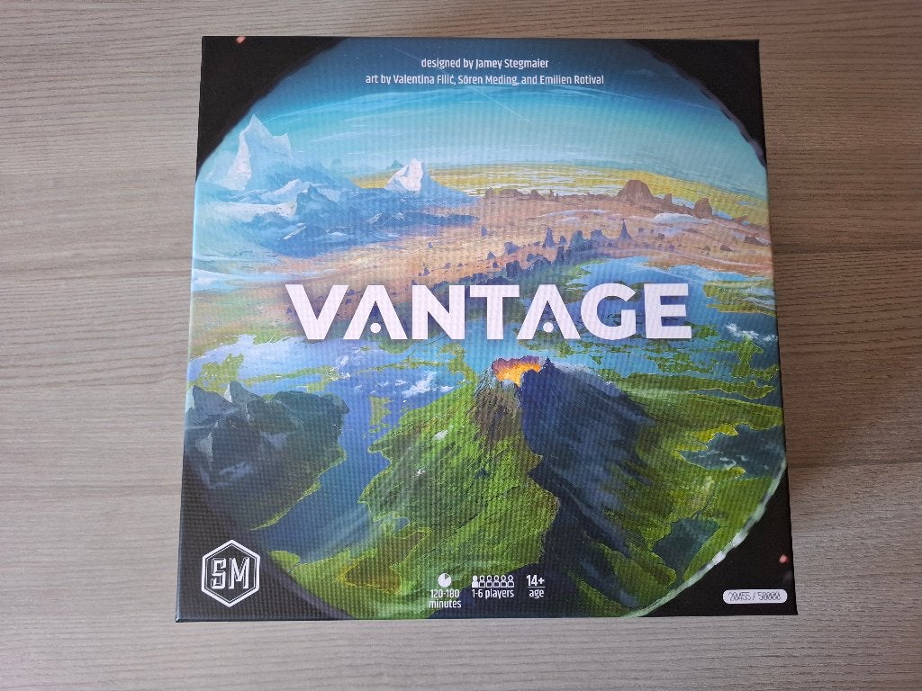 Vantage + wooden skill tokens, Vijf spelers of meer, Ophalen of Verzenden, Zo goed als nieuw