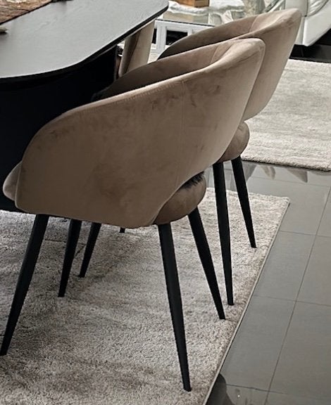 6 stoelen van kwantum, Huis en Inrichting, Stoelen, Ophalen, Zo goed als nieuw, Stof