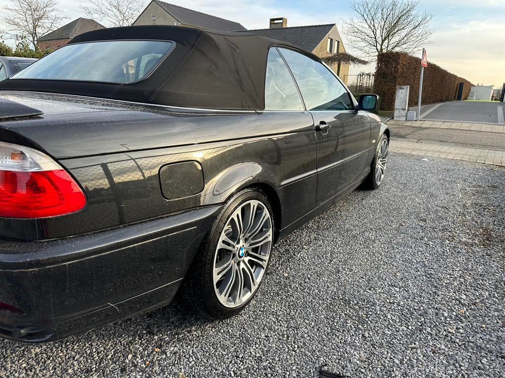 bmw 3 serie cabrio 320, Auto's, BMW, Zwart, Cabriolet, Zwart, Leder