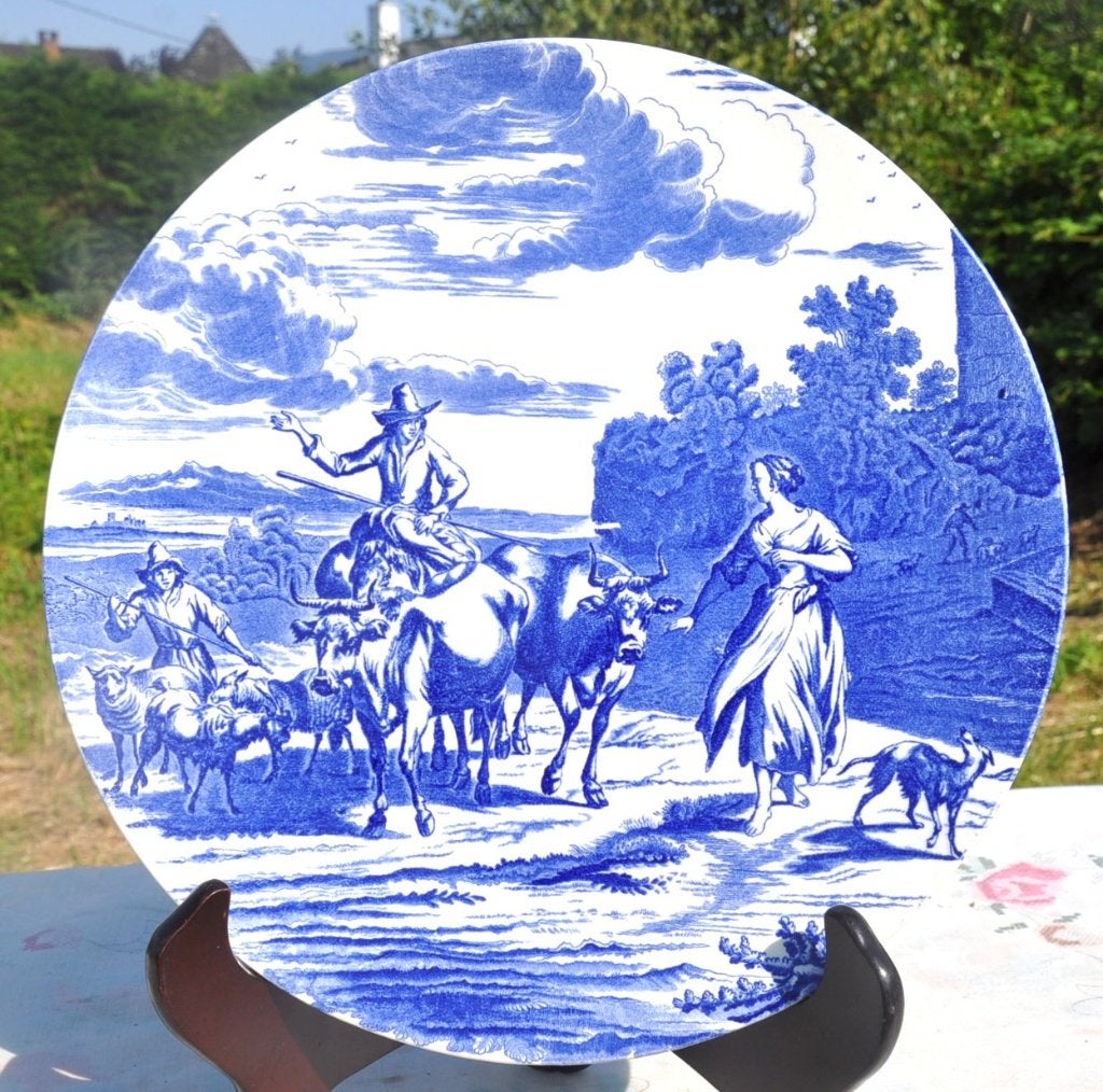 plat mural boch décor transport bétail, Antiquités & Art, Enlèvement ou Envoi