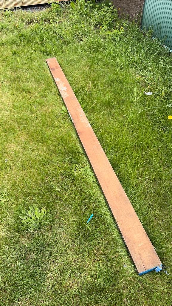 Hardhout balken Azobé 5cm x15cm x 300cm, Doe-het-zelf en Bouw, Ophalen, Zo goed als nieuw
