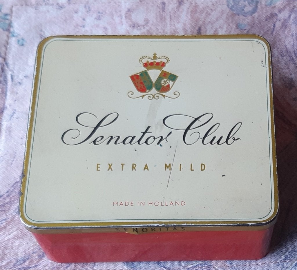 OUD SIGAREN BLIKJE SENATOR CLUB, Verzamelen, Ophalen of Verzenden