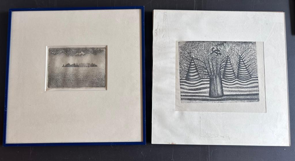 2 tekeningen (litho?), Verzamelen, Ophalen, Zo goed als nieuw
