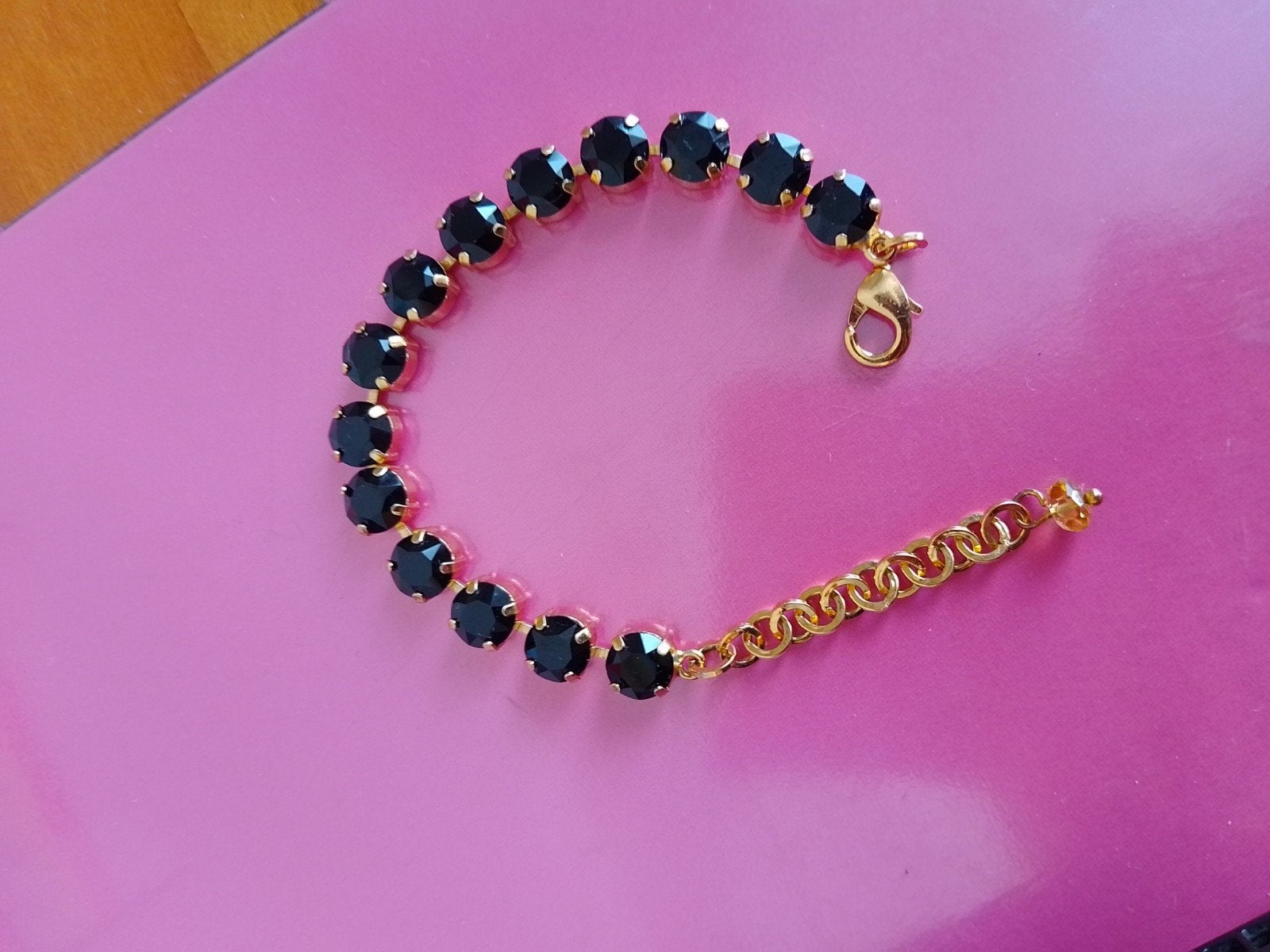 Armband Angelo Moretti goldline, Ophalen of Verzenden, Zo goed als nieuw, Zwart