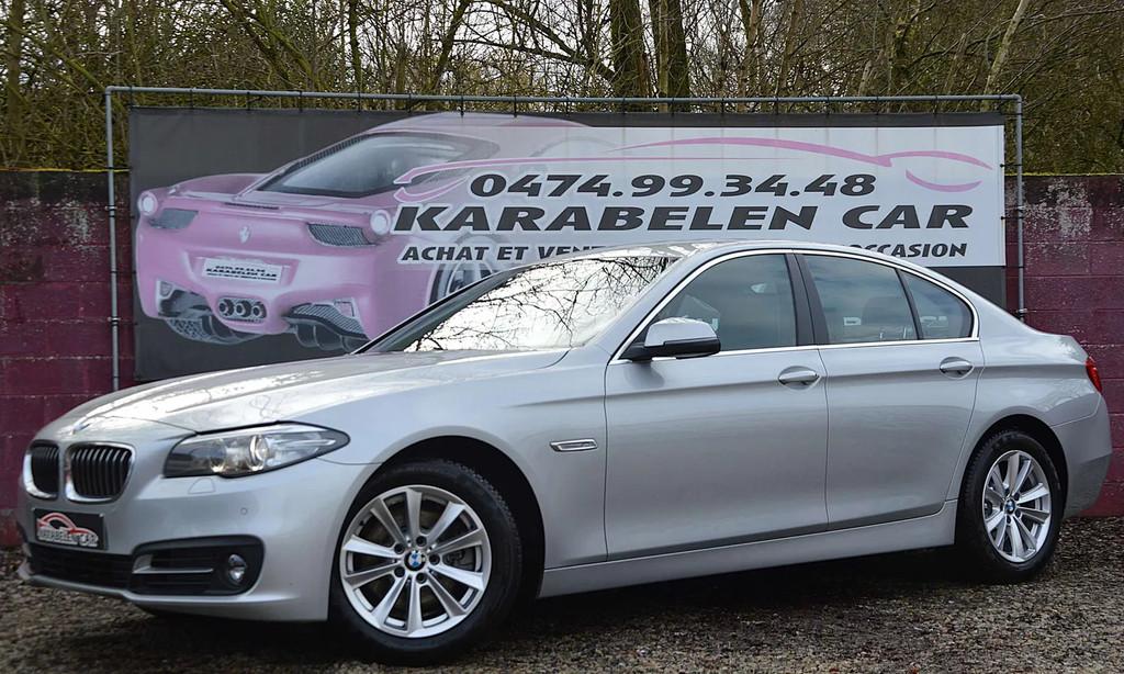 BMW 5 Serie 520 Dynamics ETAT SHOWROOM NAV SENS AV/AR 93.799, Autos, BMW, Cuir, Argent ou Gris, Entreprise, Noir