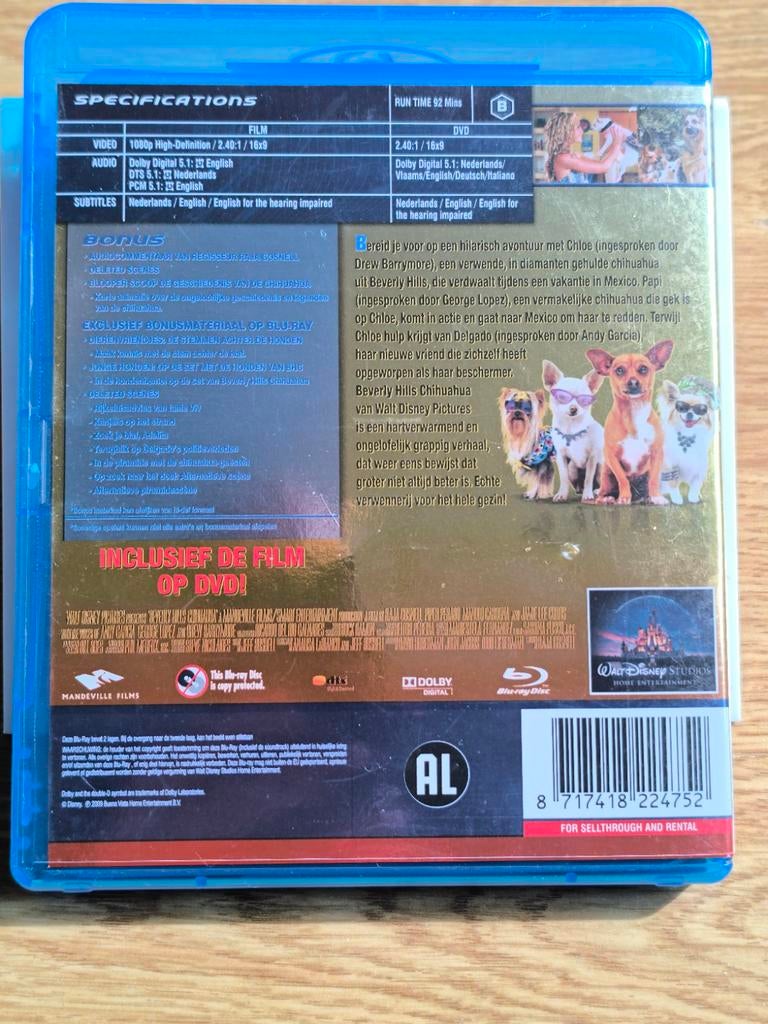 Beverly hills chihuahua Blu ray + dvd - Walt Disney-blu ray, Ophalen of Verzenden