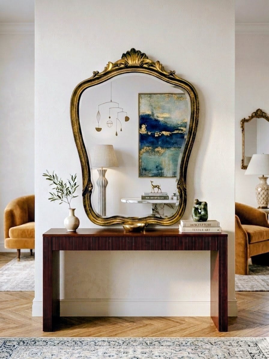 Magnifique Miroir Vintage Baroque DEKNUDT Belgique 98x68 cm, Enlèvement ou Envoi