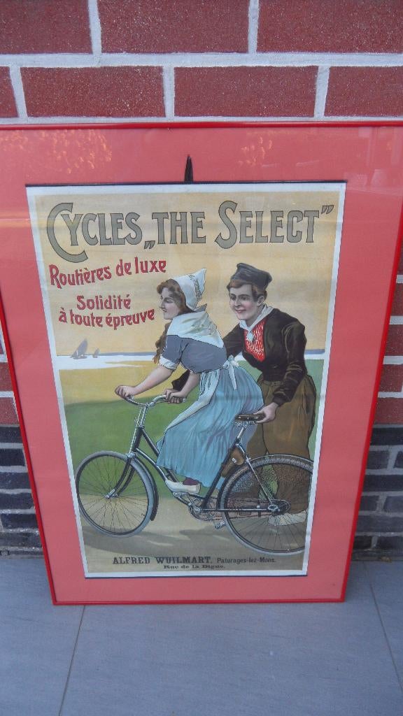 Reclame affiche voor fietsen "The Select", Ophalen of Verzenden