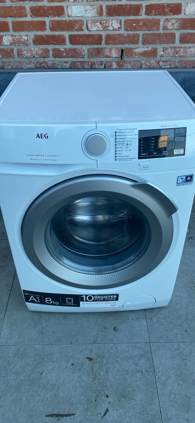 Wasmachine, Electroménager, 1600 tours ou plus, Chargeur frontal, Enlèvement, Utilisé
