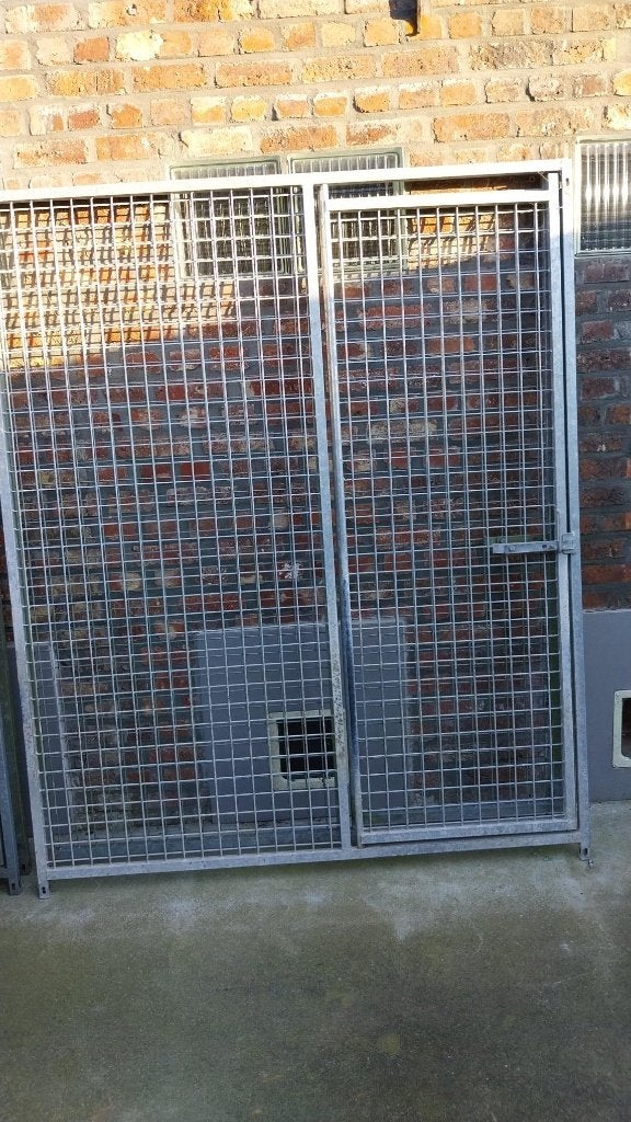 Panneau de chenil 5x5 avec porte 184x150 cm, Animaux & Accessoires, Enlèvement, Utilisé