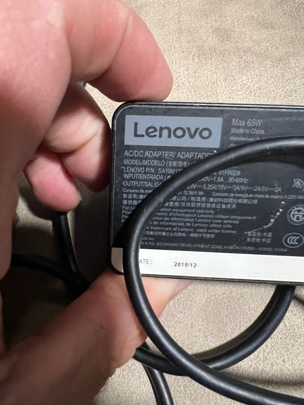 Alimentation ordi Lenovo, Informatique & Logiciels, Enlèvement, Comme neuf