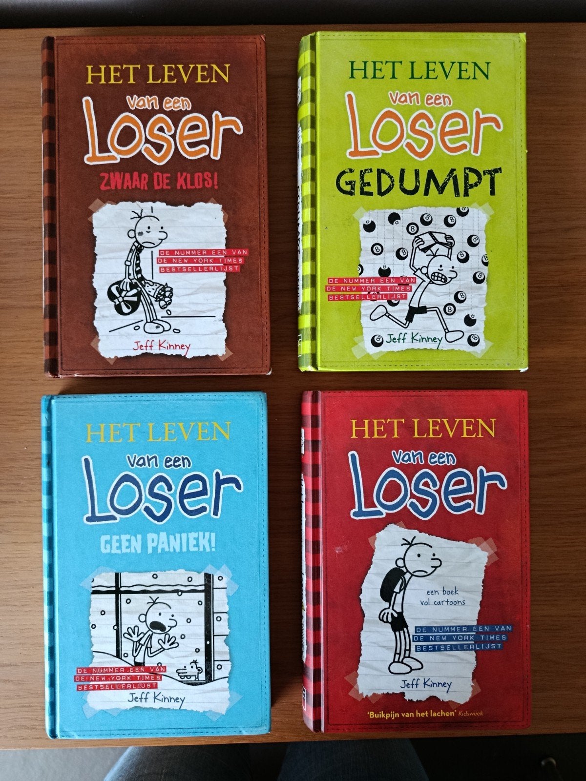 4 mooie jeugdboeken "leven van een loser", Ophalen, Gelezen, Jeff Kinney