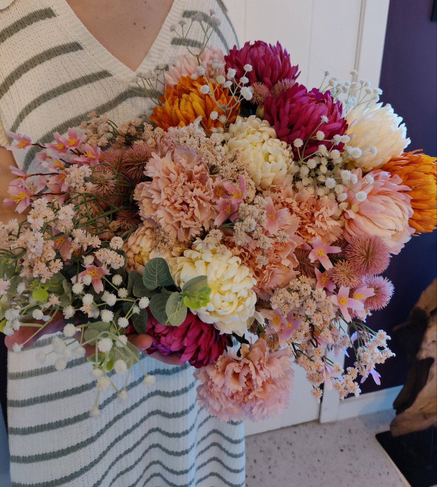 kunststof bloemen, Ophalen