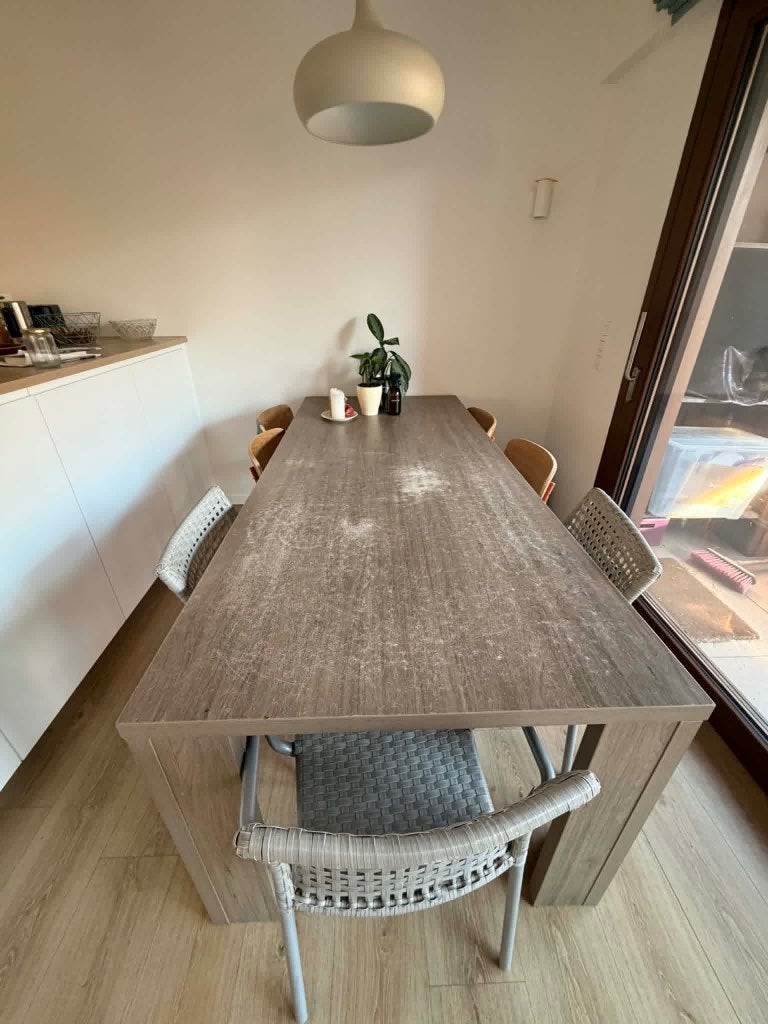 eettafel, Huis en Inrichting, Tafels | Eettafels, Gebruikt, 50 tot 100 cm, 200 cm of meer, Vijf personen of meer, Rechthoekig