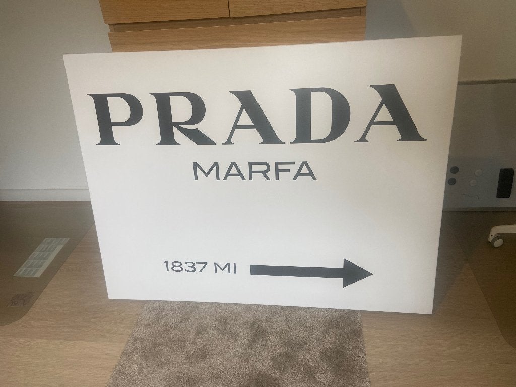 Prada Marfa canvas, Antiek en Kunst, Kunst | Schilderijen | Modern, Ophalen, Overig onderwerp