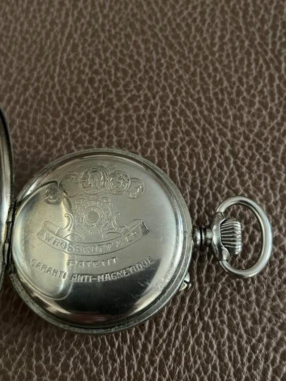 Vintage zakhorloge (werkend), Handtassen en Accessoires, Horloges | Antiek, Zakhorloge, Overige merken, Staal, Ophalen