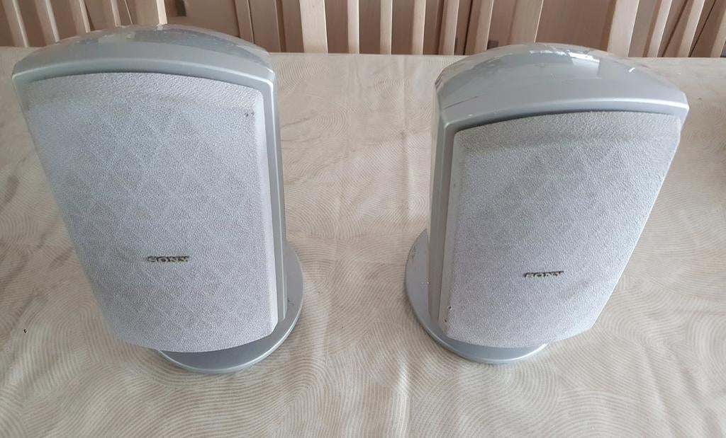 Twee grijze Sony-luidsprekers in zeer goede staat, Audio, Tv en Foto, Luidsprekerboxen, Ophalen, Sony