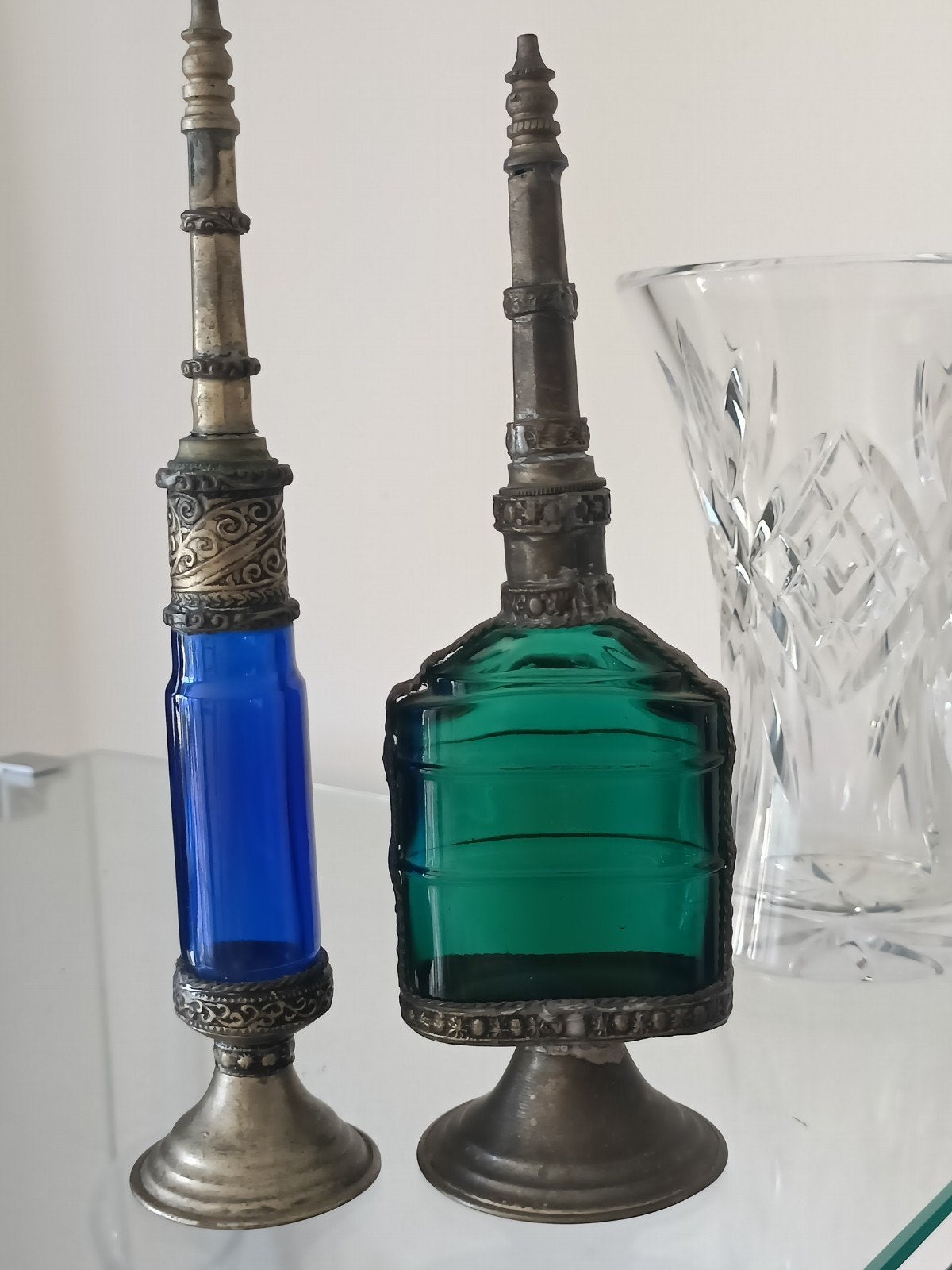 Schitterende flessen oranjebloesemwater Maghreb Middle East, Antiek en Kunst, Ophalen of Verzenden
