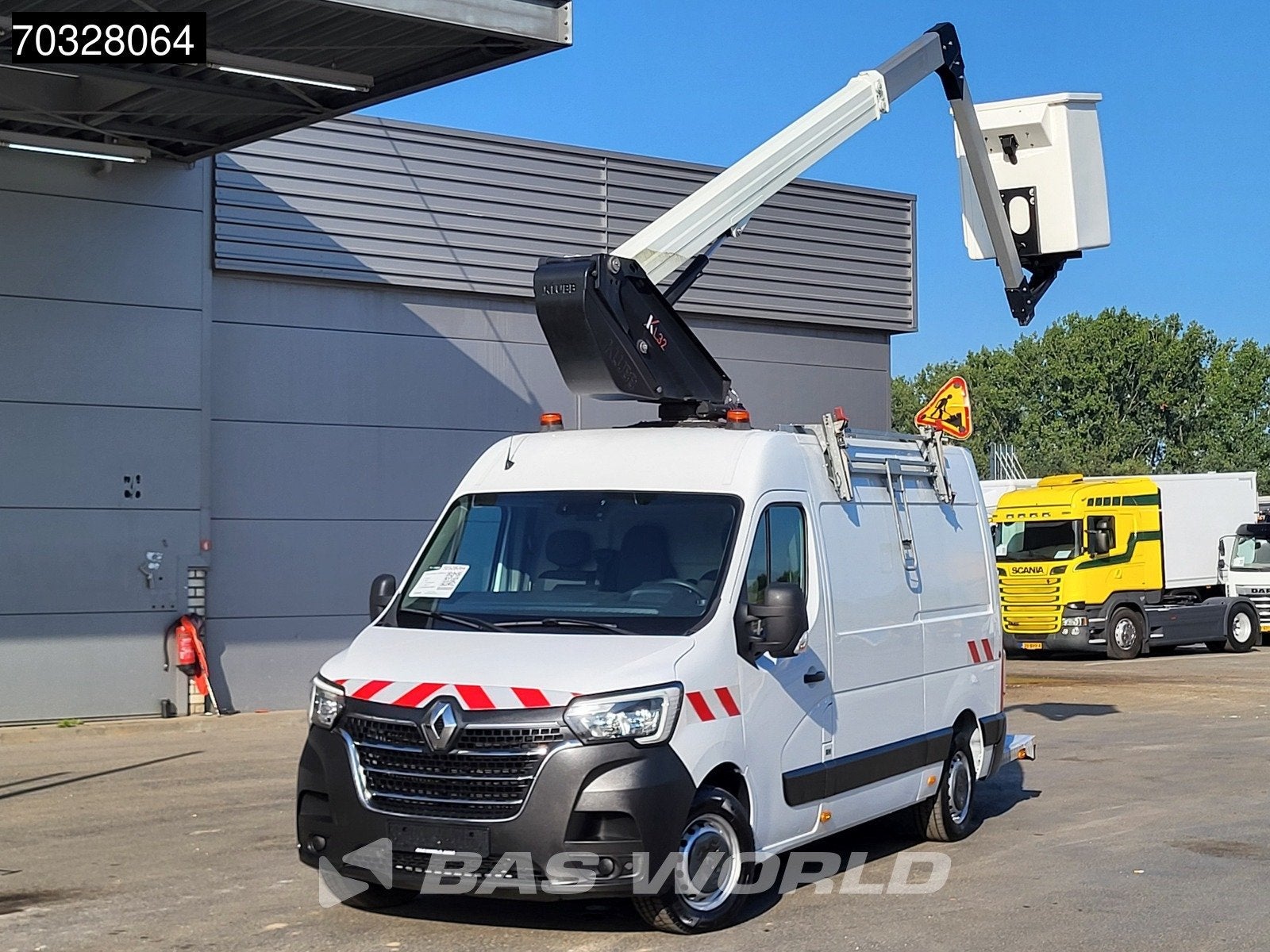 Renault Master 145PK Hoogwerker Werkhoogte 11,2m L2H2 Trekha, Auto's, Bestelwagens en Lichte vracht, Stof, Gebruikt, 4 cilinders