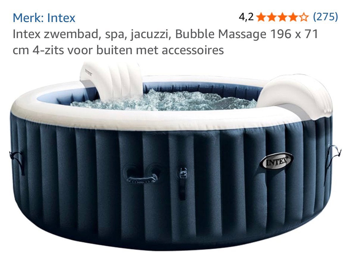 Intex opblaasbare jacuzzi, accessoires en onderhoudsprod., Ophalen, Gebruikt, Afdekzeil, Opblaasbaar