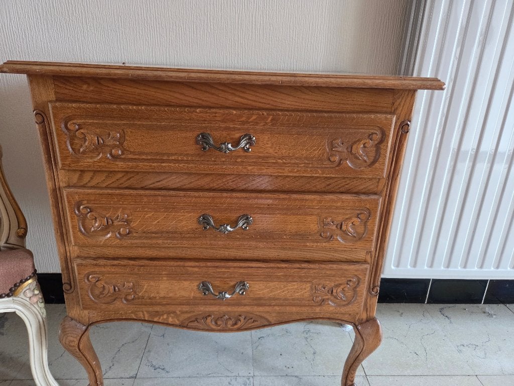 Bijzetkastje met schuiven, Maison & Meubles, Armoires | Commodes, 3 ou 4 tiroirs, Enlèvement, Utilisé, Autres essences de bois