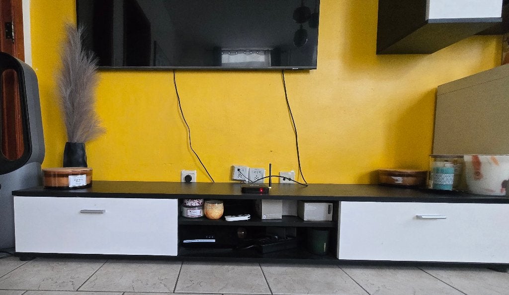 Ensemble Meuble TV + Rangement Mural – Noir et Blanc, Enlèvement, Utilisé