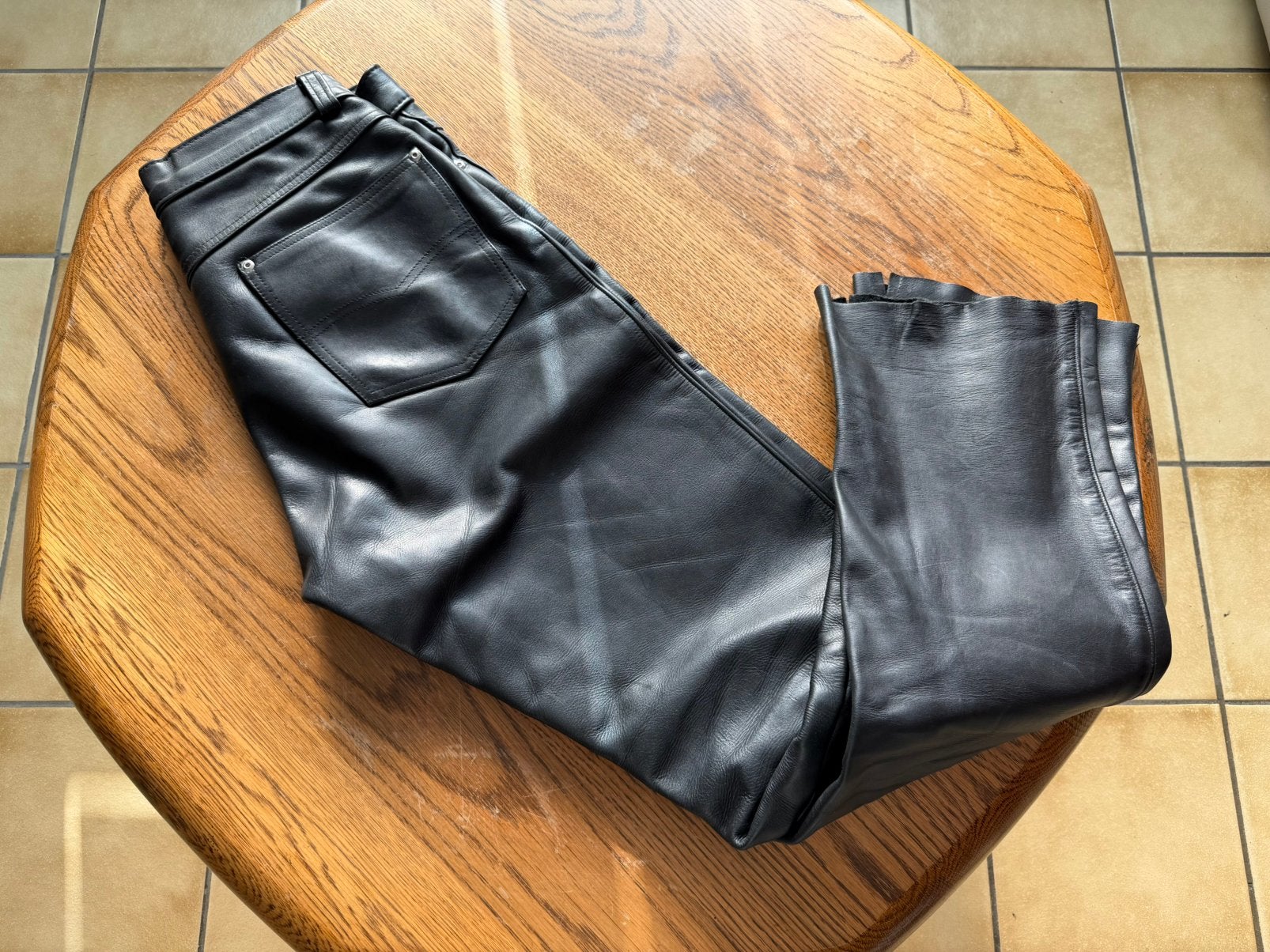 Pantalon Cuir Moto Schott USA, Enlèvement, Comme neuf