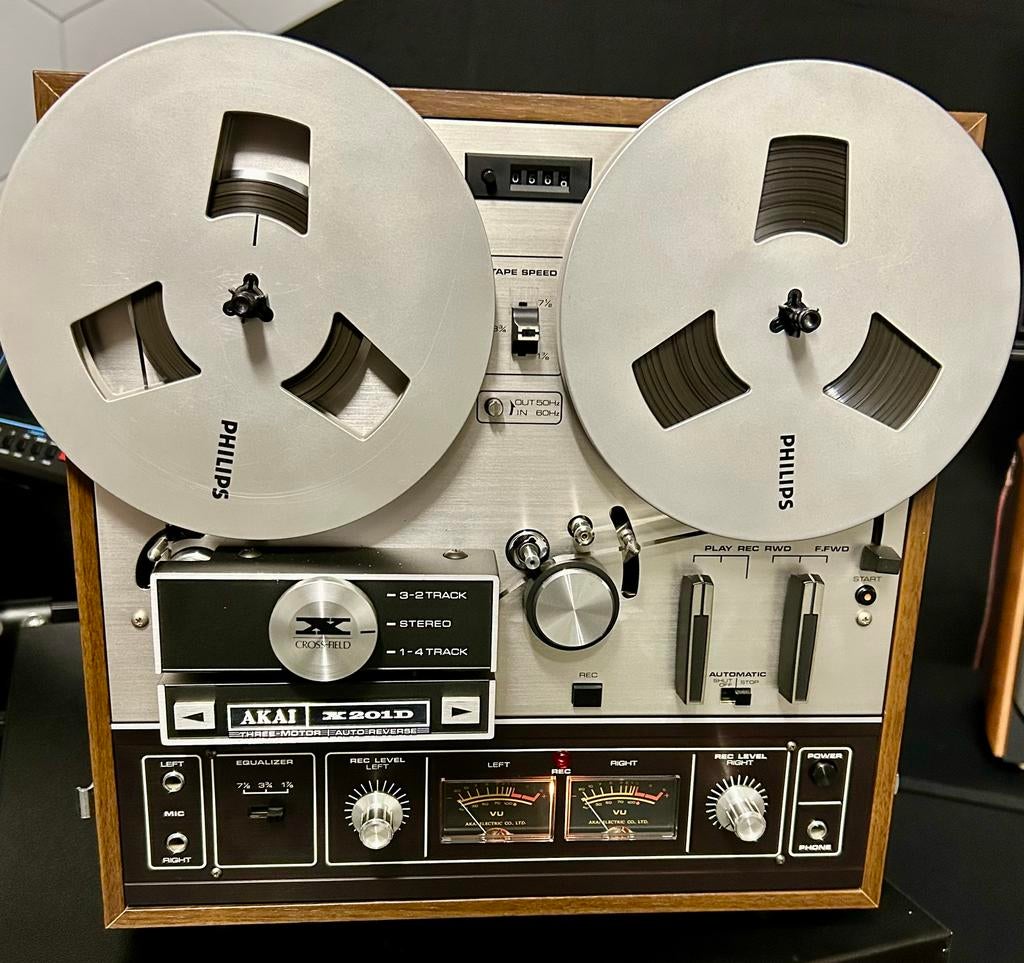 Akai bandrecorder autoreverse X201D, Ophalen of Verzenden, Bandrecorder, Met stofkap