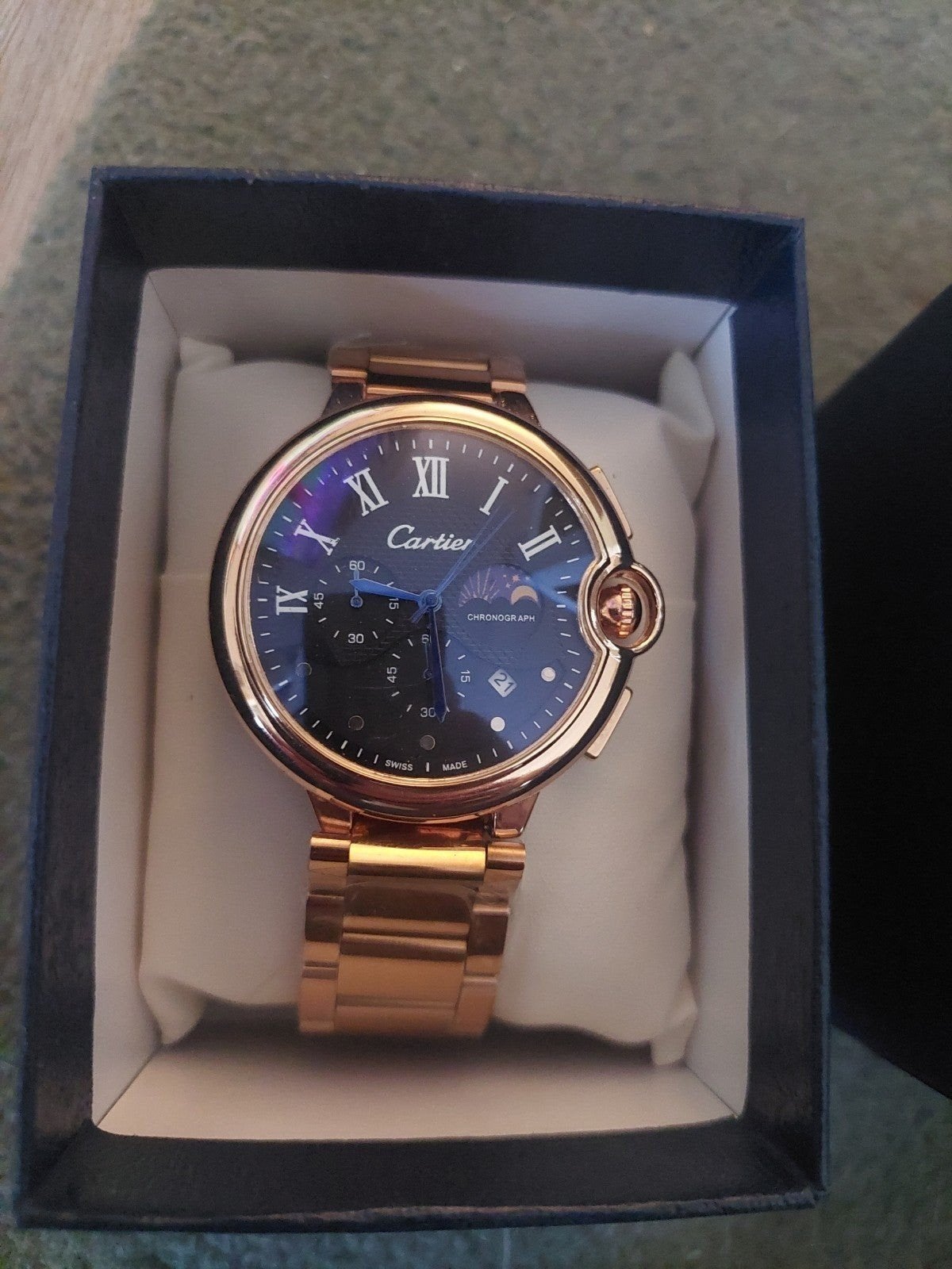 Cartier Ballon Bleu Chronograph (nieuw), Overige merken, Staal, Staal, Polshorloge