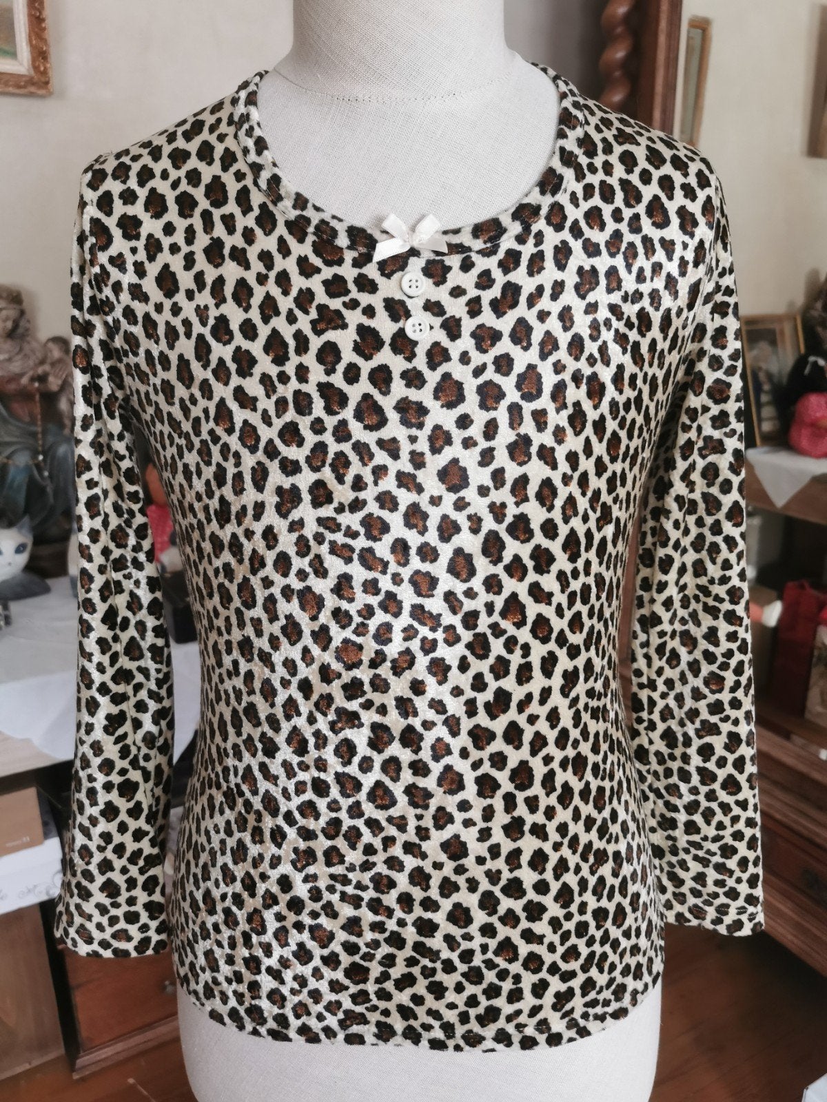 Mooie dames shirt in tijgerprint, Maat 38/40 (M), Bruin, Côté anglaise, Ophalen of Verzenden