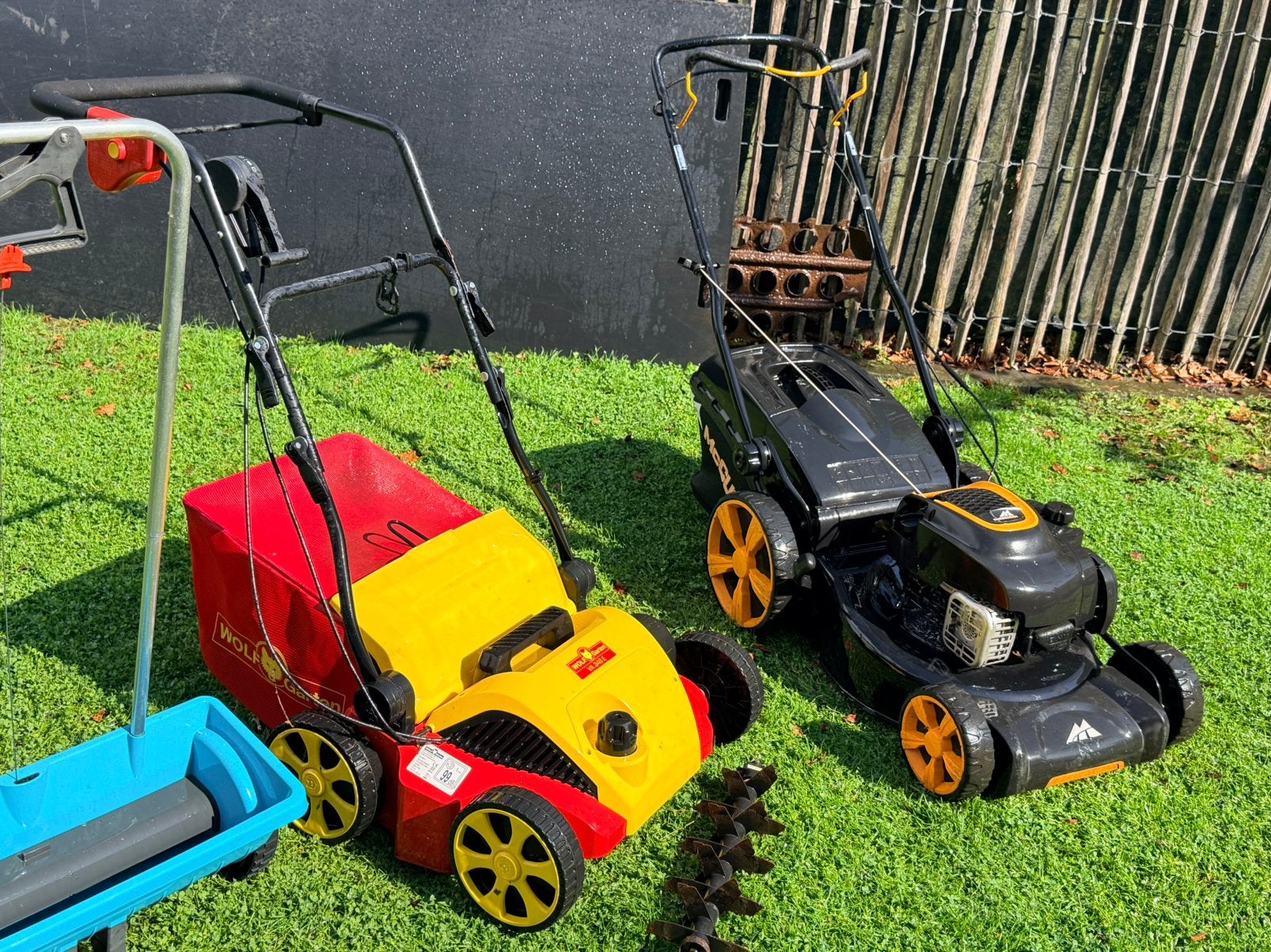 Grasmaaier en ontluchter en zaaibak, Ophalen, Gebruikt