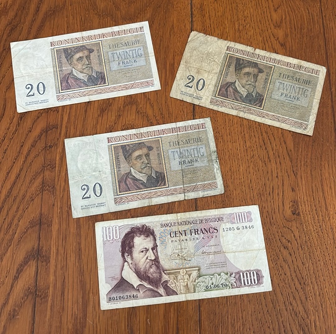 Oude belgische biljetten anciens billets belge, Ophalen of Verzenden