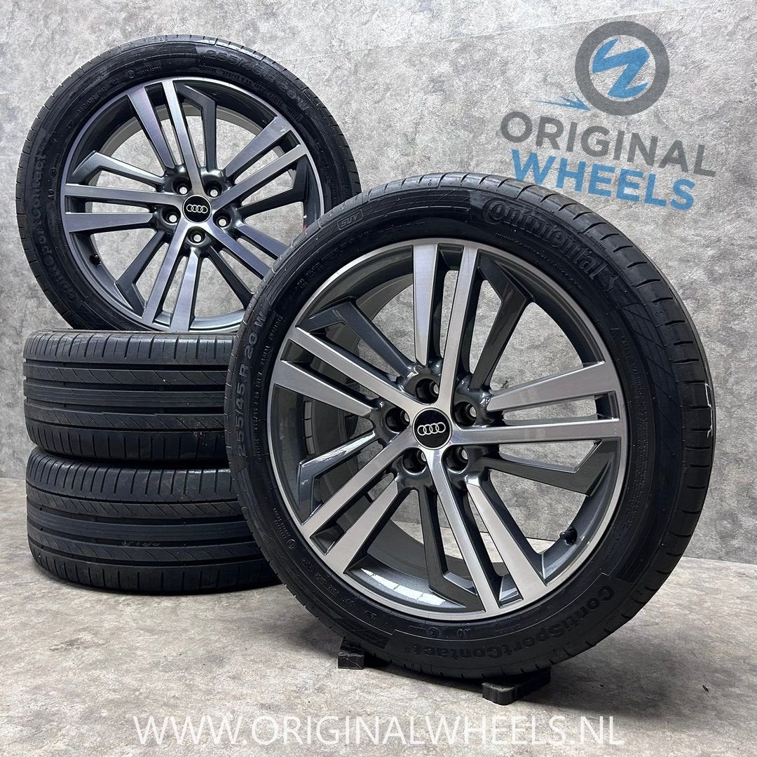 20 inch originele velgen + zomerbanden Audi Q5 SQ5 80A601025, Autos : Pièces & Accessoires, Pneus et Jantes, 255 mm, Véhicule de tourisme