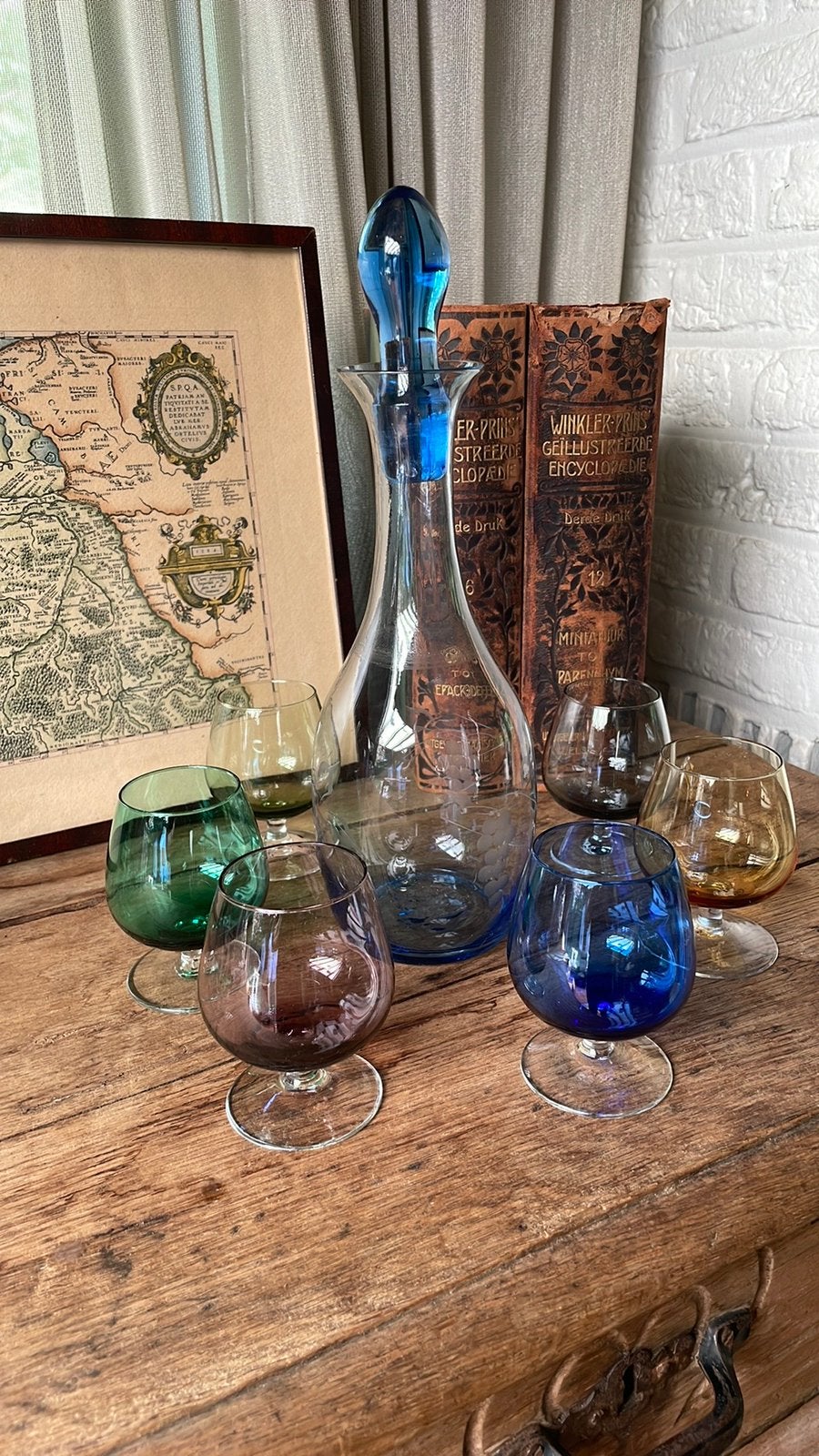 Zeer mooi antiek glas setje, Enlèvement ou Envoi
