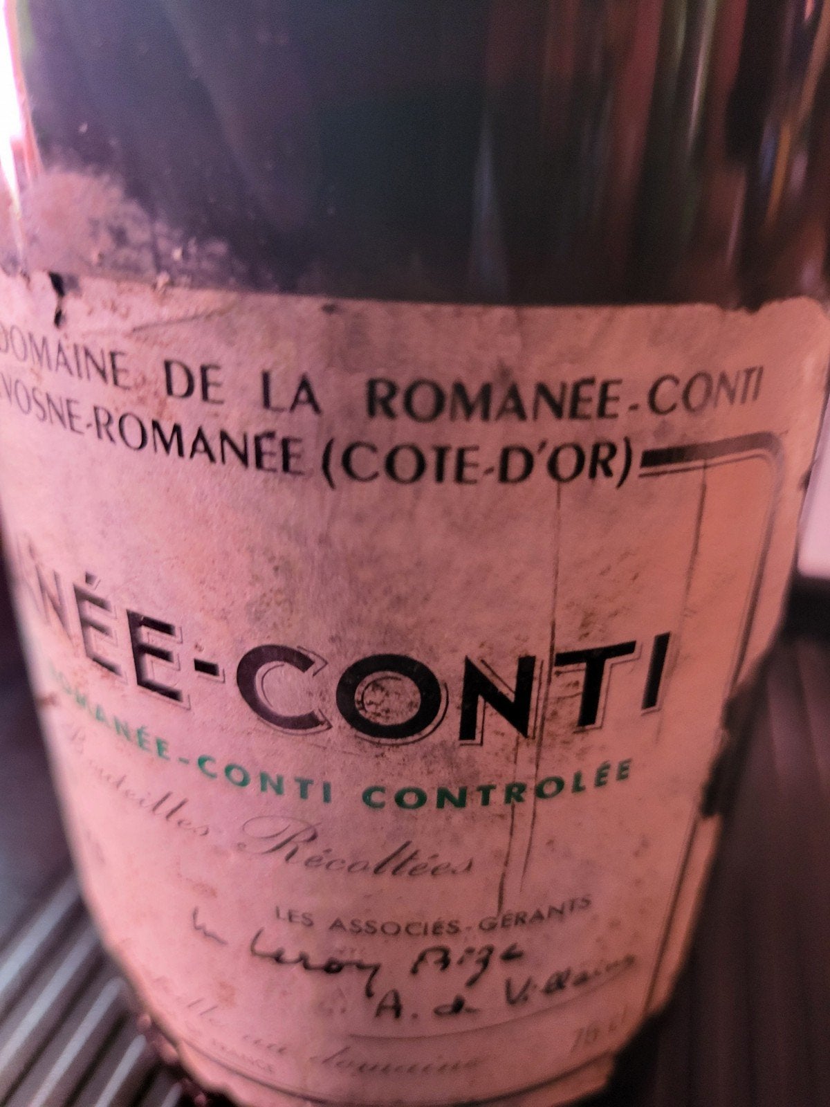 Romanee conti 1975, Verzamelen, Ophalen, Frankrijk, Rode wijn, Vol