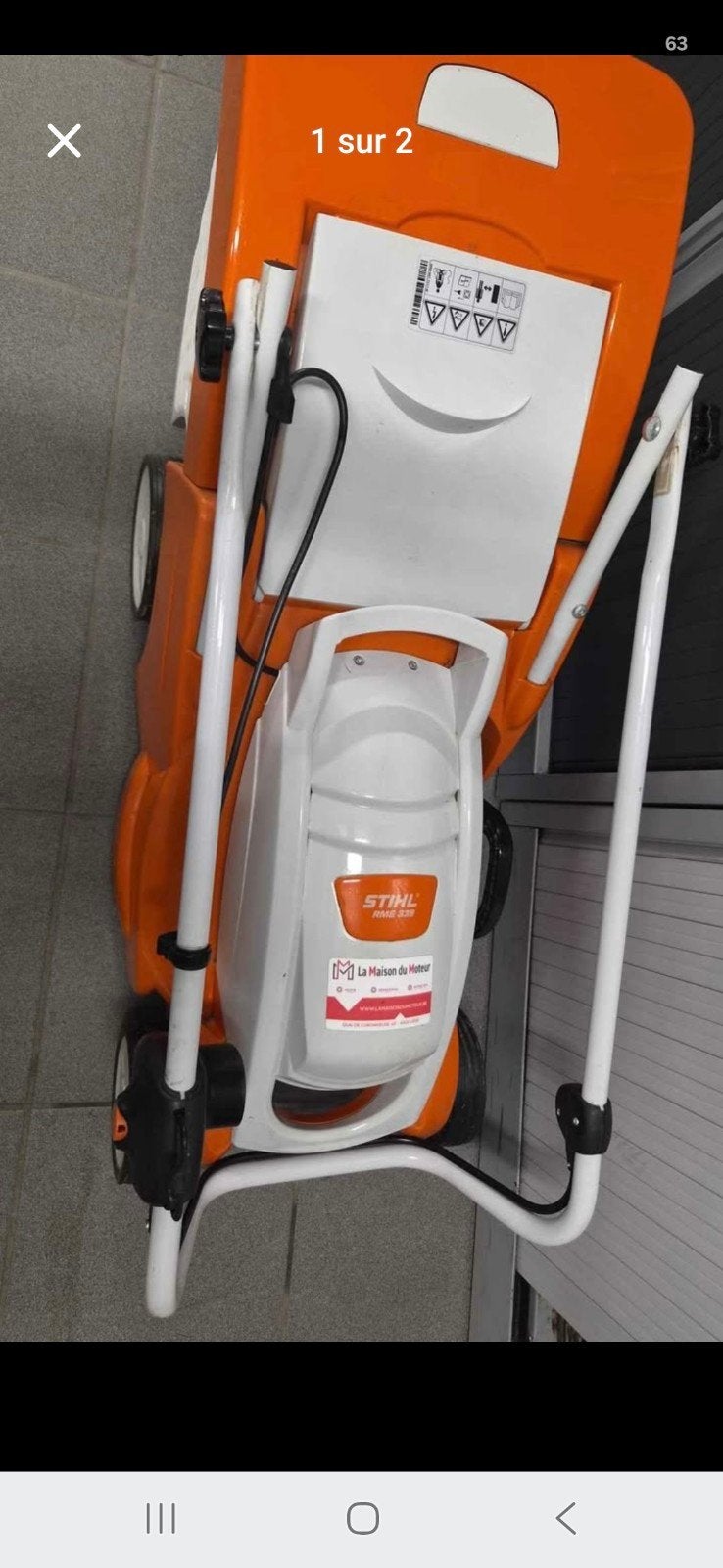 tondeuse électrique stilh 339, Enlèvement