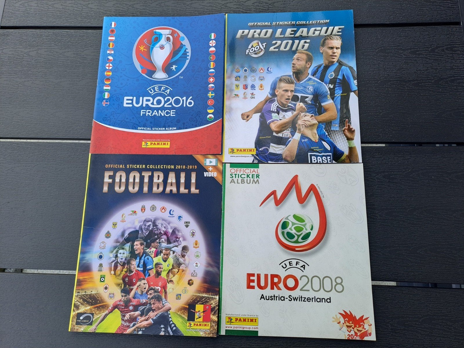 Lot Panini Football  boeken 4 stuks volledig Leeg empty, Cd's en Dvd's, Ophalen of Verzenden