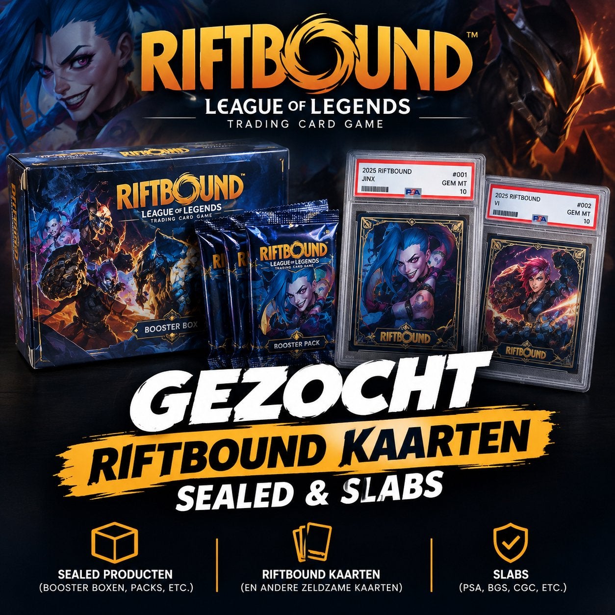 RIFTBOUND KAARTEN GEZOCHT> Direct opgehaald!, Enlèvement, Comme neuf, Plusieurs cartes