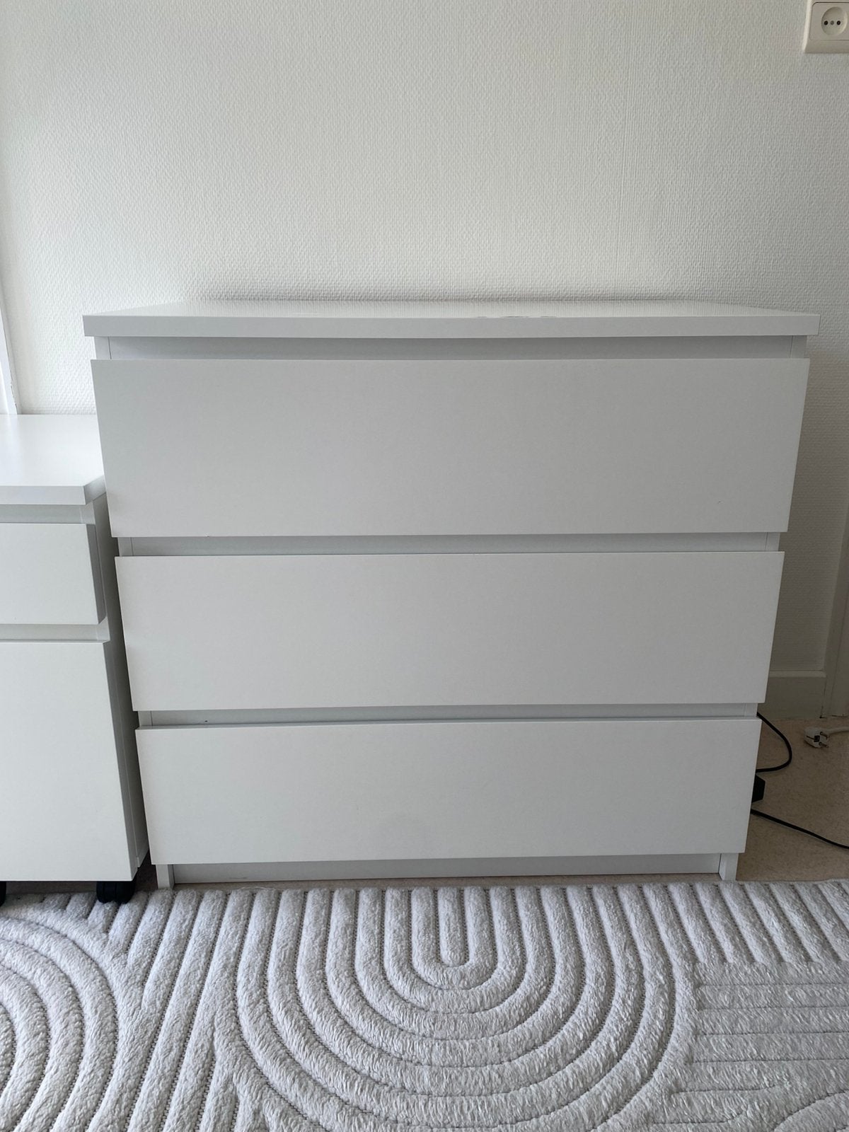 Ikea Malm ladekast (3 laden) wit, Ophalen, Gebruikt, 50 tot 100 cm, Minder dan 100 cm