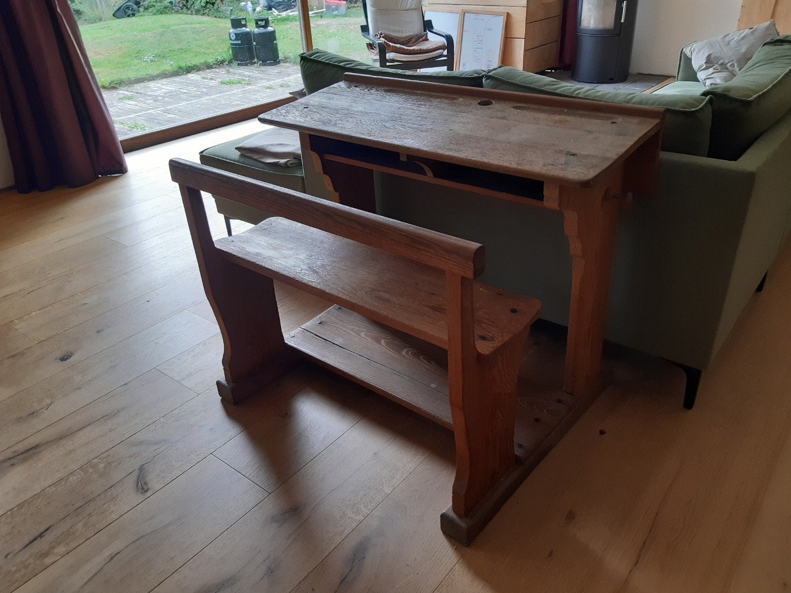 houten schoolbank, Antiek en Kunst, Ophalen