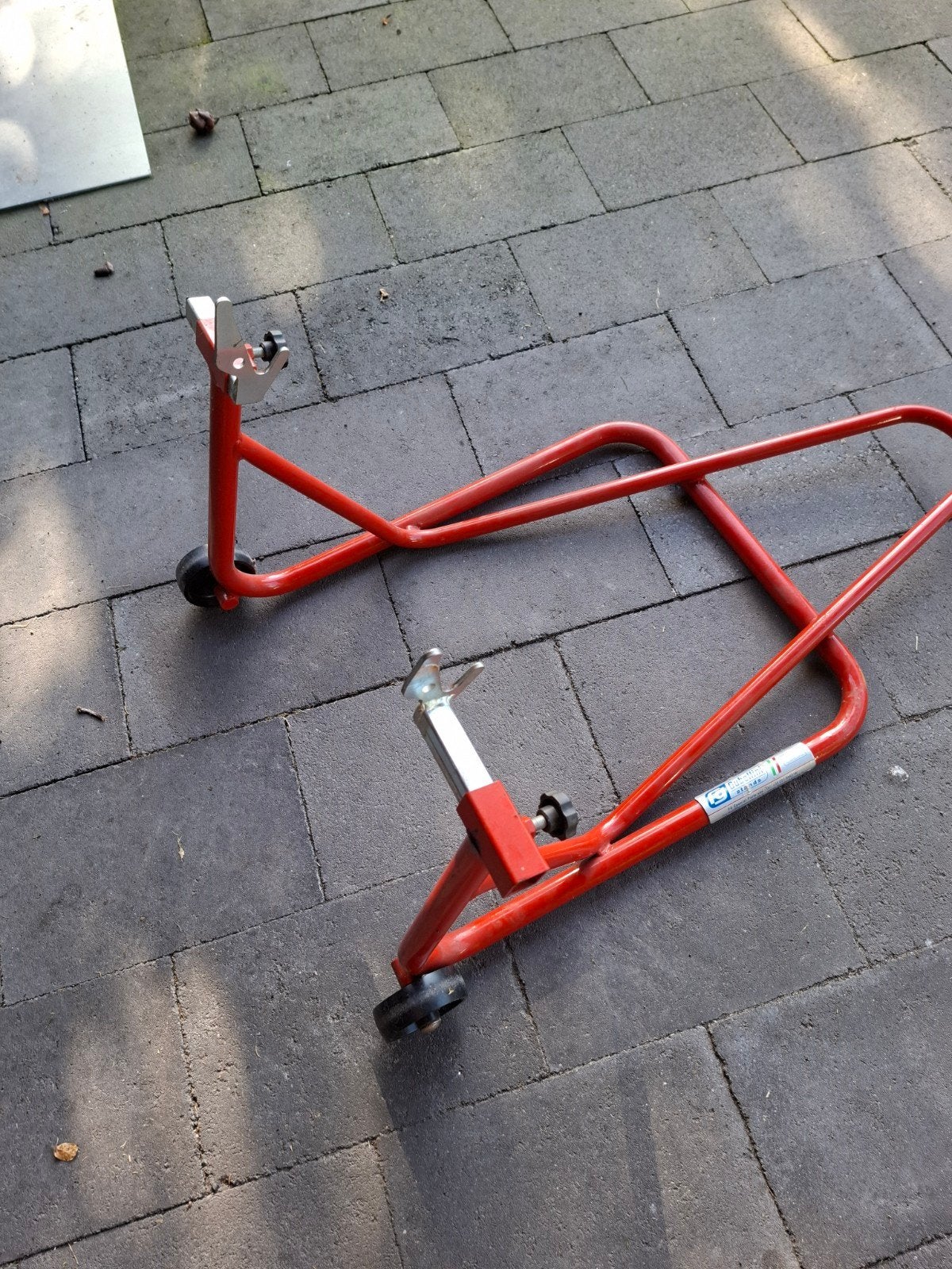 Paddockstand motor, Ophalen