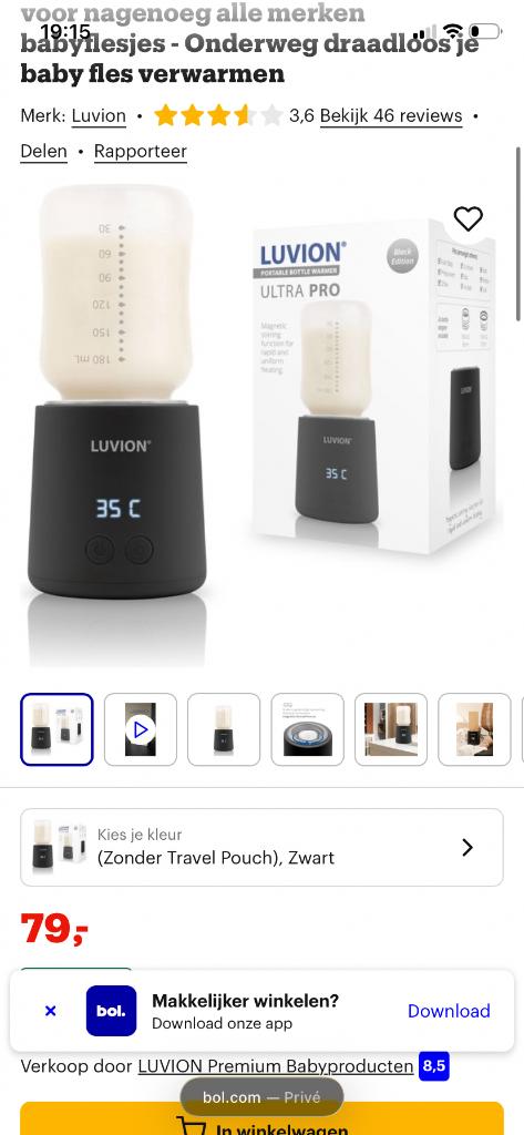 Opwarmer melk baby merk Luvion, Kinderen en Baby's, Babyfoons, Ophalen, Nieuw