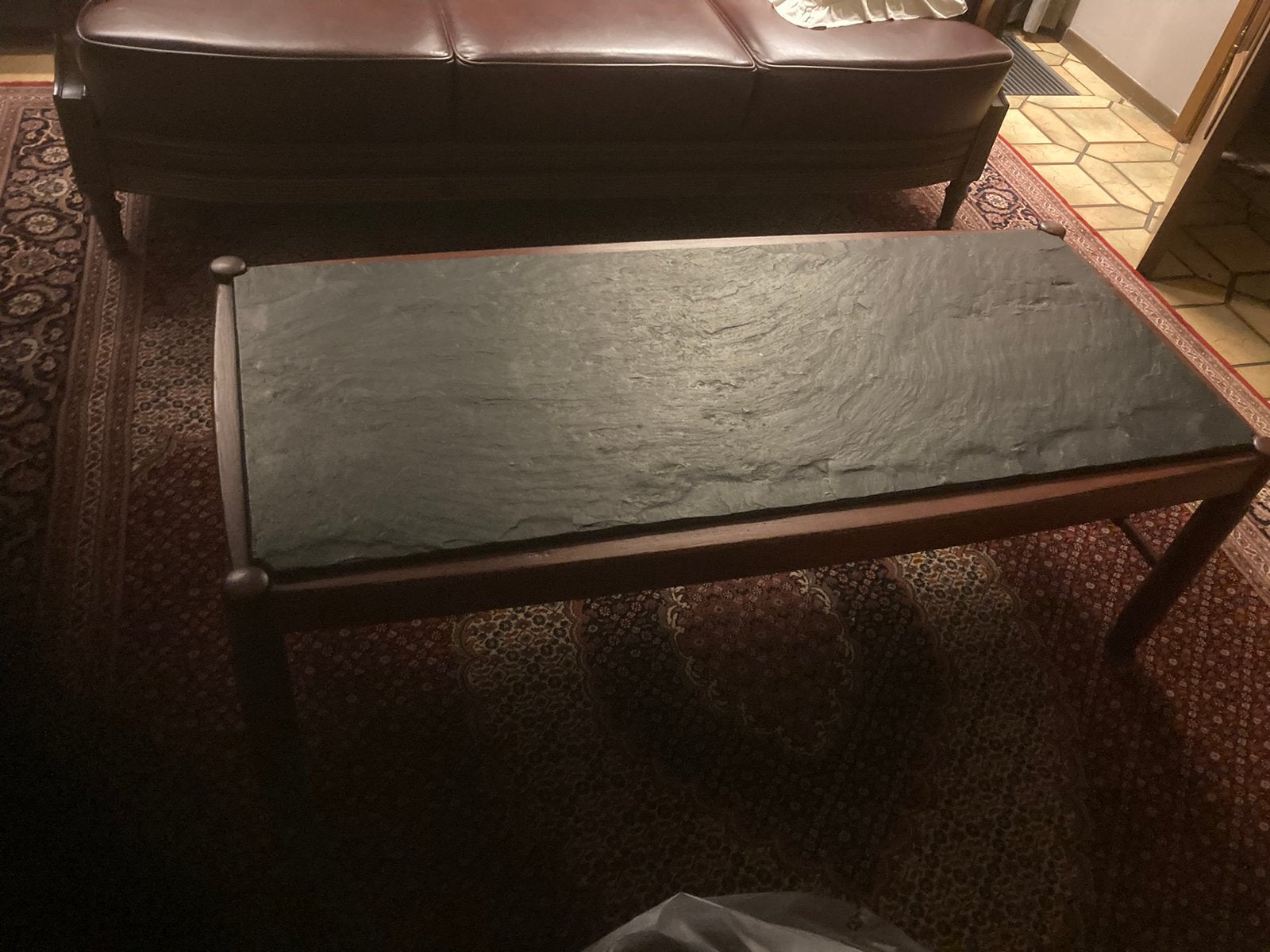 Vintage Zware stevige salontafel, Huis en Inrichting, Tafels | Salontafels, Ophalen, Gebruikt