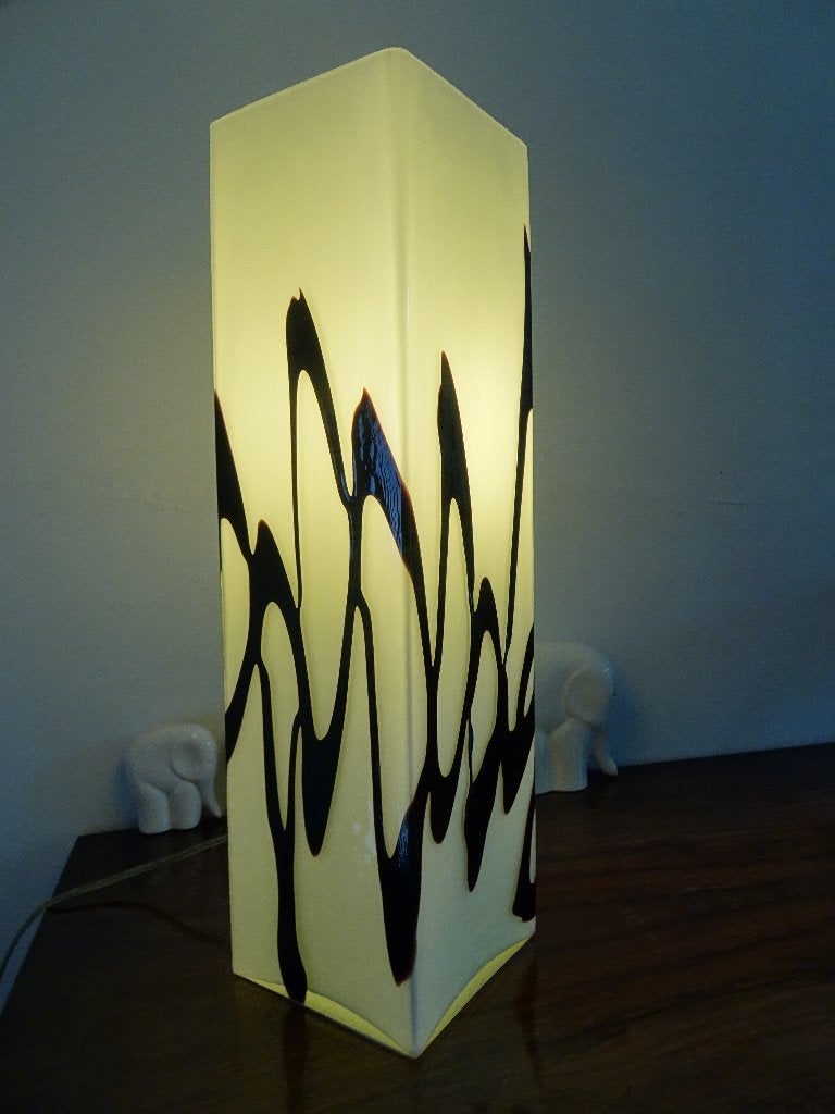 Lampe zèbre  Dutch design Zijlstra - verre, 50 cm, Zijlstra, Enlèvement ou Envoi, Comme neuf