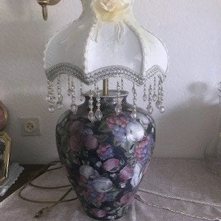 grote Victoriaanse lamp, Ophalen, Met schakelaar, Meerkleurig, Zo goed als nieuw