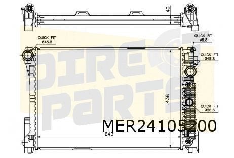 Mercedes C/CLS/E/GLK radiateur OES! A2045003103, Neuf, -, -, Envoi