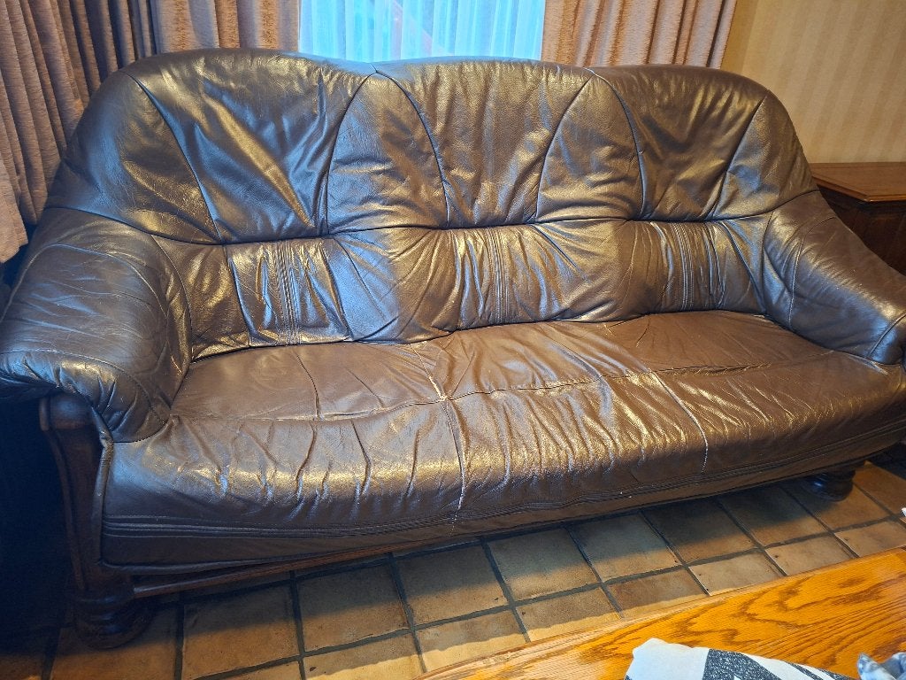 Leren salon, Ophalen, Gebruikt